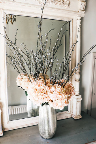 Tall Pussy Willow Stem Artificial Spring Branches For Vase Arrangement Easter Decor