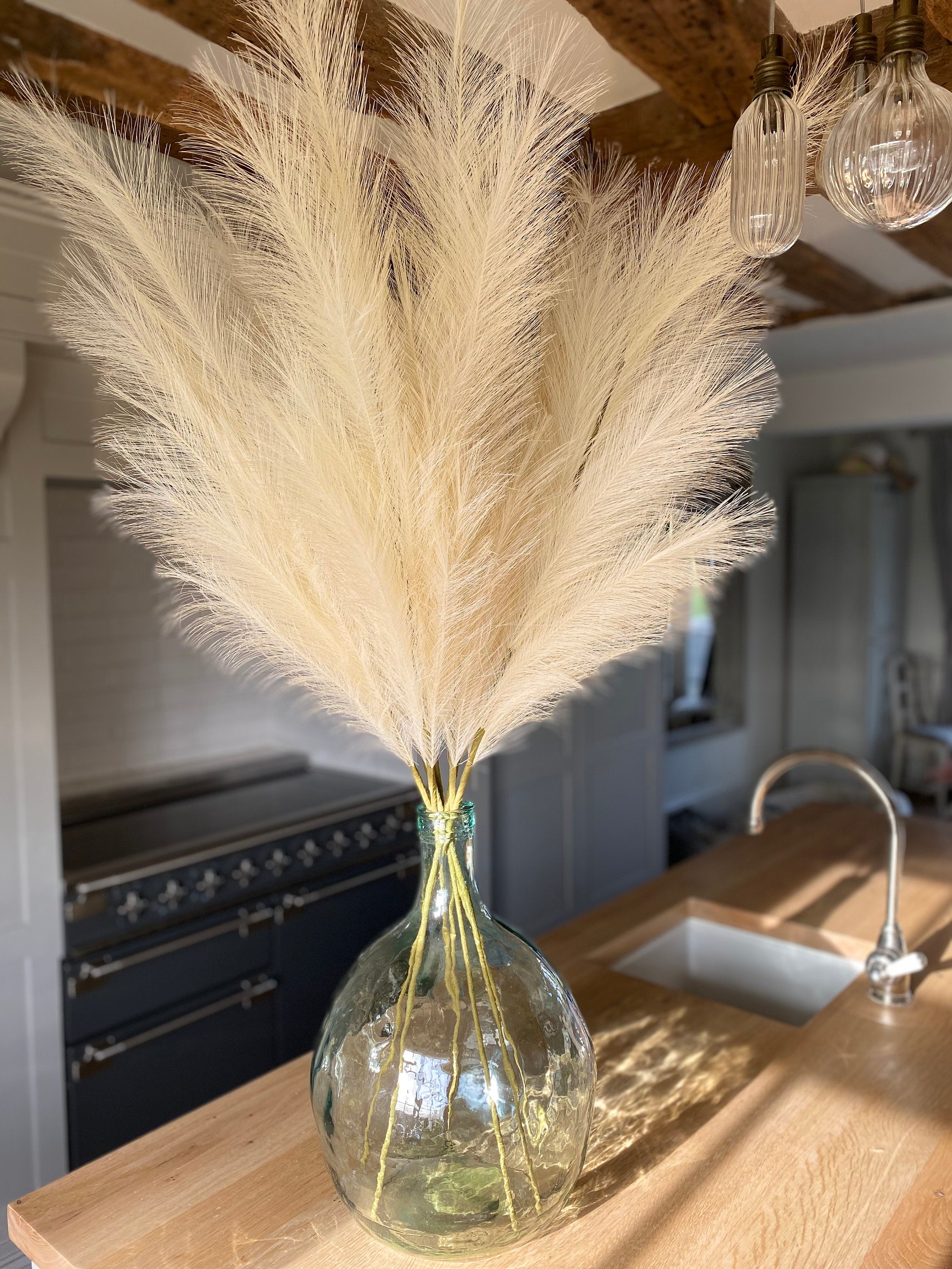 Artificial Pampas Grass Set (3 Stems) 2