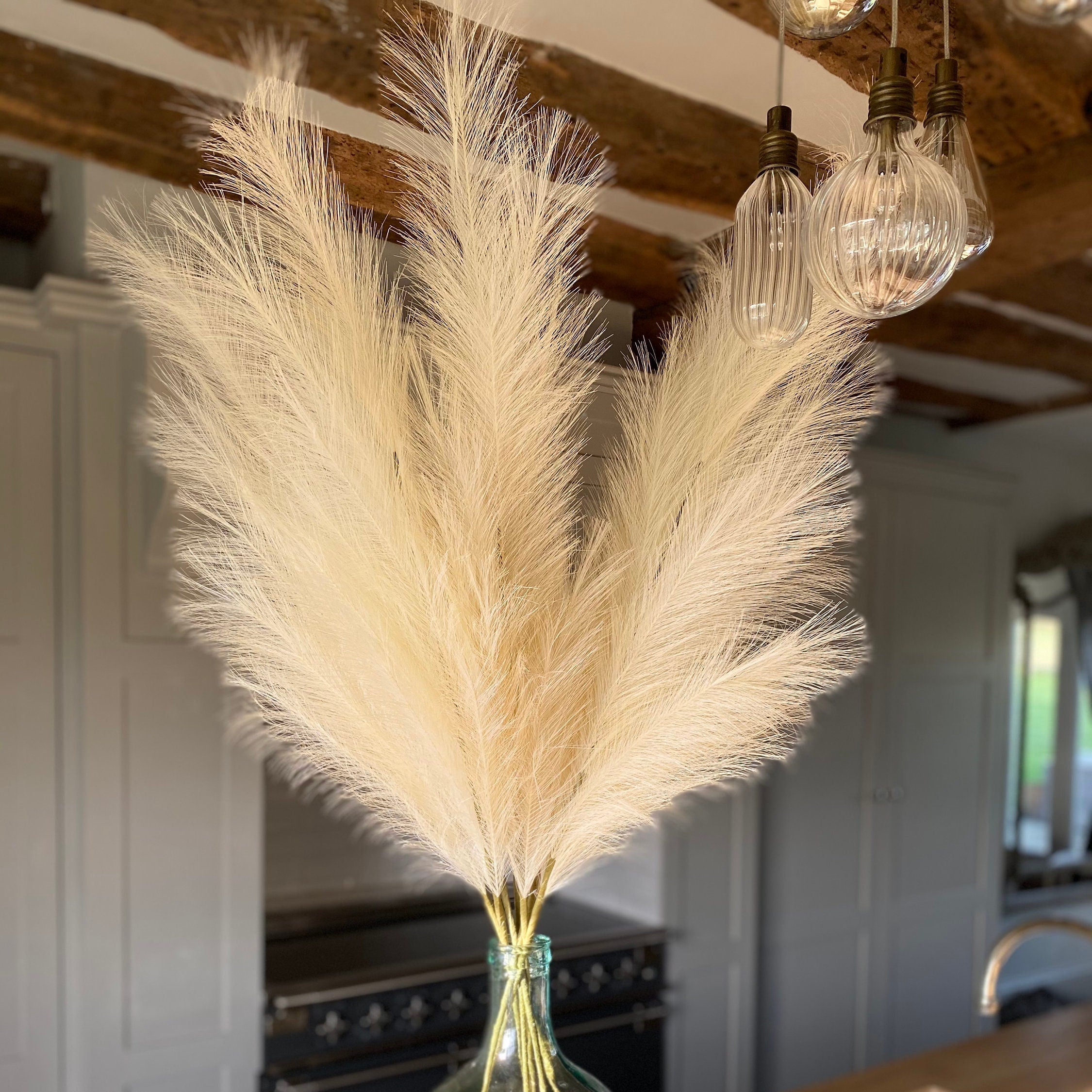 Artificial Pampas Grass Set (3 Stems) 1