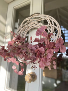 Large Autumn Wreath Faux Burgundy Seeded Eucalyptus Grapevine Wreath Year Round Front Door Wreath Artificial Eucalyptus Farmhouse Wreath