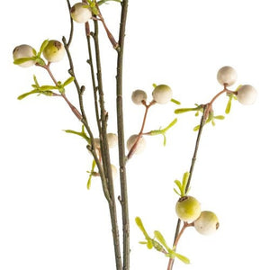 Tall Faux Snowberry Branch Winter White Berry Branch Length 105cm