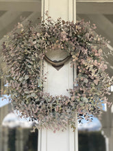Load image into Gallery viewer, Large Eucalyptus Wreath Faux Christmas Front Door Wreath Artificial All Year Round Wreath Greenery Winter Outdoor Wreath