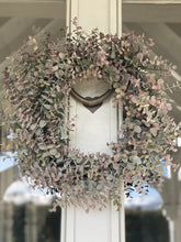 Load image into Gallery viewer, Large Eucalyptus Wreath Faux Christmas Front Door Wreath Artificial All Year Round Greenery Wreath With Optional LED Lights