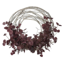 Load image into Gallery viewer, Large Autumn Wreath Faux Burgundy Seeded Eucalyptus Grapevine Wreath Year Round Front Door Wreath Artificial Eucalyptus Farmhouse Wreath