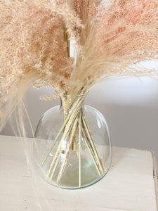 Sofia Dried Flower Vase | Handmade & Recycled Glass | Bottle Neck Opening | Available in 3 Sizes