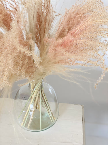 Sofia Dried Flower Vase | Handmade & Recycled Glass | Bottle Neck Opening | Available in 3 Sizes