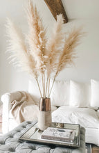 Load image into Gallery viewer, Dried Pampas Grass | Large Fluffy 40-50cm Plumes | Natural Unbleached Cream | Golden Toned | Cortaderia Selloana | 100-110cm Long