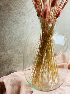 Sofia Dried Flower Vase | Handmade & Recycled Glass | Bottle Neck Opening | Available in 3 Sizes