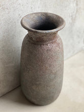 Load image into Gallery viewer, Textured Grey Stone Vase Rustic Tall Ceramic Urn Stone Vessel Floor Vase 3 Sizes Available