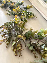 Load image into Gallery viewer, Eucalyptus Greenery Garland | Spring Decor | Table Centrepiece | Faux Wedding Garland | Fireplace Decoration | 180cm / 6ft Long