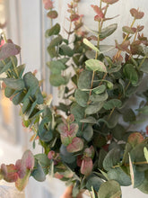 Load image into Gallery viewer, Artificial Eucalyptus Stem Faux Dusky Green &amp; Blush Eucalyptus Stem Faux Everlasting Foliage