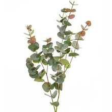 Load image into Gallery viewer, Artificial Eucalyptus Stem Faux Dusky Green &amp; Blush Eucalyptus Stem Faux Everlasting Foliage