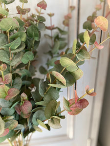 Artificial Eucalyptus Stem Faux Dusky Green & Blush Eucalyptus Stem Faux Everlasting Foliage