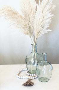 Glass Bottle Vase Small Clear Recycled Glass Vase Wedding Centrepiece Table Vase DemiJohn Glass Tabletop Vase For Dried Flowers Balloon Vase