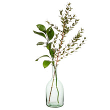 Load image into Gallery viewer, Recycled Glass Bottle Neck Vase | Green Tint | Dried Flower Vase | Organic Shape | Height 21 cm