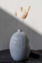 Load image into Gallery viewer, Beige Ceramic Glazed Vase Neutral Speckled Finish Narrow Bottle Neck Vase Height 22cm