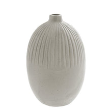 Load image into Gallery viewer, Beige Ceramic Glazed Vase Neutral Speckled Finish Narrow Bottle Neck Vase Height 22cm