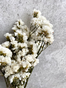 Dried White Statice Bunch – 60cm Natural Limonium Flowers for Rustic & Wedding Decor
