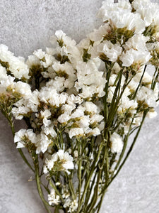 Dried White Statice Bunch – 60cm Natural Limonium Flowers for Rustic & Wedding Decor