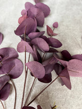 Load image into Gallery viewer, Faux Burgundy Eucalyptus Stem Artificial Everlasting Foliage Length 100cm