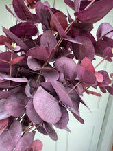 Load image into Gallery viewer, Faux Burgundy Eucalyptus Stem Artificial Everlasting Foliage Length 100cm