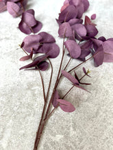 Load image into Gallery viewer, Faux Burgundy Eucalyptus Stem Artificial Everlasting Foliage Length 100cm