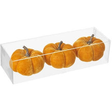 Load image into Gallery viewer, Orange Velvet Faux Pumpkins Set Of 3 Fabric Mini Pumpkin Fall Seasonal Decoration Halloween Decorations Autumn Table Decor Styling