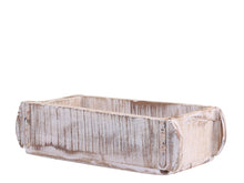 Load image into Gallery viewer, Brick Mould | Whitewashed Reclaimed Wood | Vintage Style | Rustic Decor | Storage Box | Wooden Planter | Length Approx 30cm