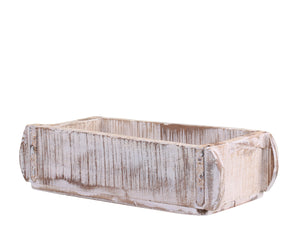 Brick Mould | Whitewashed Reclaimed Wood | Vintage Style | Rustic Decor | Storage Box | Wooden Planter | Length Approx 30cm