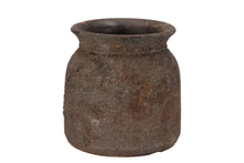 Load image into Gallery viewer, Textured Grey Stone Vase Rustic Tall Ceramic Urn Stone Vessel Floor Vase 3 Sizes Available