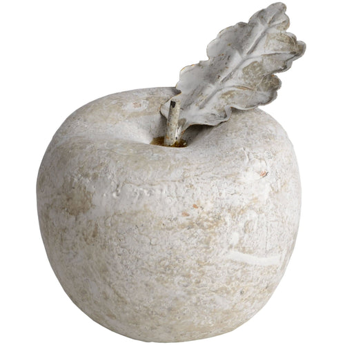 Rustic Grey Decorative Stone Apple (Small) 11cm