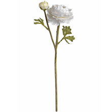 Load image into Gallery viewer, White Faux Ranunculus Spray Artificial Spring Flowers Length 44cm