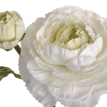 Load image into Gallery viewer, White Faux Ranunculus Spray Artificial Spring Flowers Length 44cm