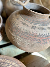 Load image into Gallery viewer, Unique Indian Clay Rustic Pot Vintage Handmade Terracotta Vase One Of A Kind Approx Size 30-40cm