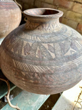 Load image into Gallery viewer, Unique Indian Clay Rustic Pot Vintage Handmade Terracotta Vase One Of A Kind Approx Size 30-40cm