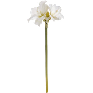 Faux White Amaryllis Stem