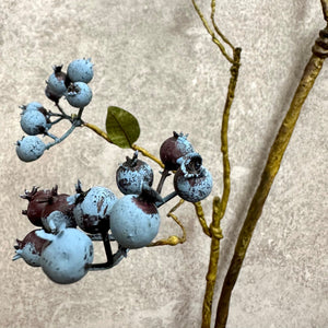 Blueberry Stem Artificial Blue Berry Stems Faux Winter Berry Branch Artificial Berries Artificial Blueberries Branches