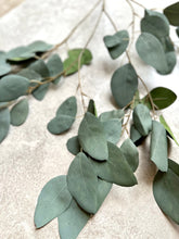 Load image into Gallery viewer, Faux Eucalyptus Branch Artificial Green Foliage Tall Branched Eucalyptus Stem Approx 95cm