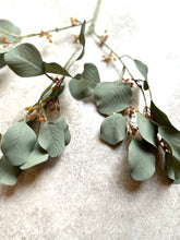Load image into Gallery viewer, Artificial Eucalyptus Berried Branch Faux Green Foliage Tall Branched Eucalyptus Stem Approx 70cm