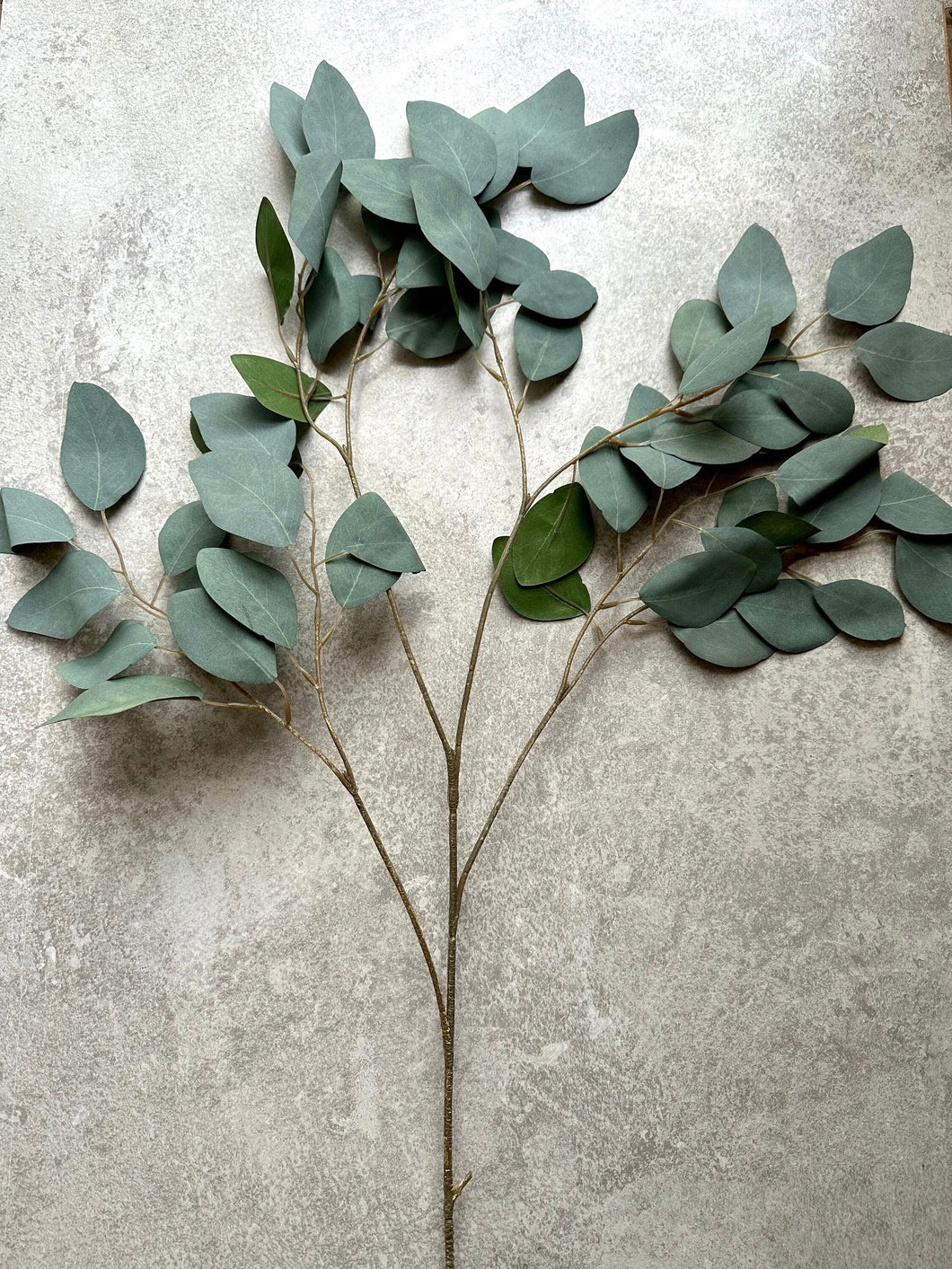 Faux Eucalyptus Branch Artificial Green Foliage Tall Branched Eucalyptus Stem Approx 95cm