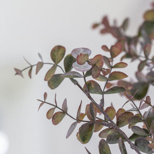 Faux Burgundy Eucalyptus Spray – 68cm Artificial Plum-Toned Stem for Elegant Arrangements