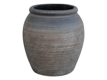 Load image into Gallery viewer, Rustic Clay Vase Natural Earthy Grey Painted Effect Vintage Style Large Boho Textured Pot Floor Vase Wabi Sabi Interiors Japandi Aesthetic