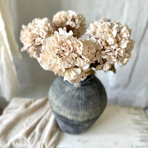 Artificial Hydrangea Dried Look Flowers Vintage Cream Faux Hydrangea Flower Dried Style Wedding Bouquet Vintage