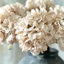 Load image into Gallery viewer, Artificial Hydrangea Dried Look Flowers Vintage Cream Faux Hydrangea Flower Dried Style Wedding Bouquet Vintage