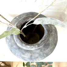 Load image into Gallery viewer, Handcrafted Rustic Stone Vase Grey Distressed Wabi Sabi Vessel for Home Decor Minimalist Large Floor Vase For Decorative Branches