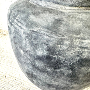 Handcrafted Rustic Stone Vase Grey Distressed Wabi Sabi Vessel for Home Decor Minimalist Large Floor Vase For Decorative Branches