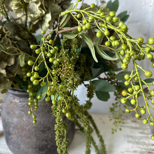 Faux Flower Vase Arrangement Artificial Greenery Bouquet Faux Eucalyptus And Hydrangea Arrangement Silk Flowers For Table Centrepiece
