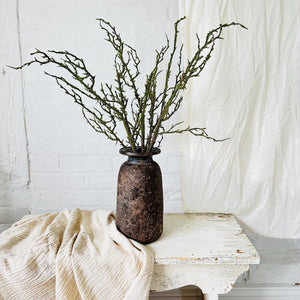 Faux Mossed Twig Stem – Artificial Woodland Branch for Rustic Decor
