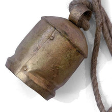 Load image into Gallery viewer, Christmas Bell Garland Large Rustic Gold Bells On Rope Christmas Garland Cowbells Rustic Christmas Decorations Gold Bells For Wreath Decor