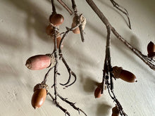 Load image into Gallery viewer, Faux Acorn Branch Autumn Decor Artificial Winter Acorn Tall Stem 114cm Long